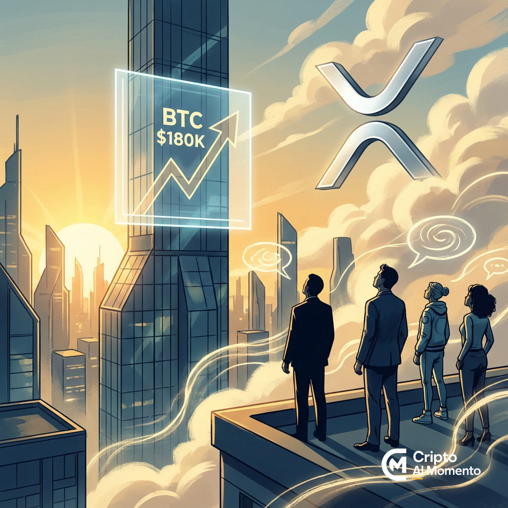 CEO de Ripple proyecta BTC en $180K antes de 2027 - Imagen destacada