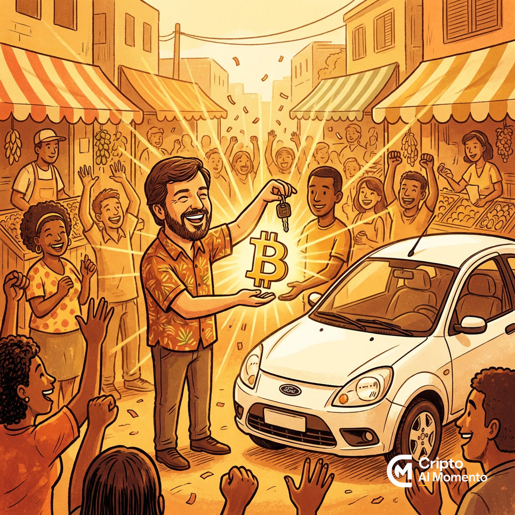 Brasileño convierte auto usado en 2 Bitcoin y gana 28,000% - Imagen destacada