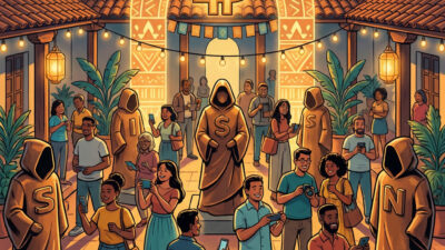 El Salvador inaugura instalación de arte con cien figuras de Satoshi - Imagen