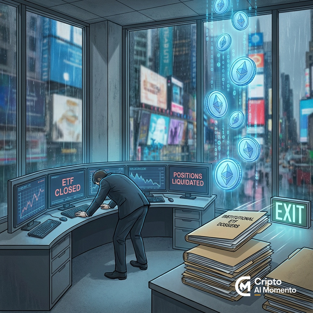 Ethereum cae bajo $2,000: $111M liquidados y siete días de salidas ETF - Imagen destacada