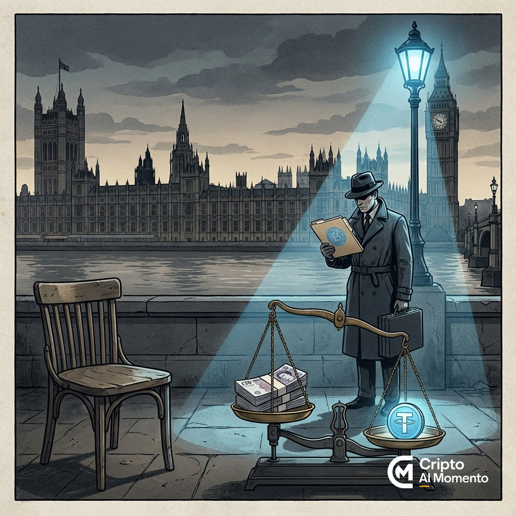 Accionista del 12% de Tether bajo pesquisa por regalo de $6.7M a Farage - Imagen destacada