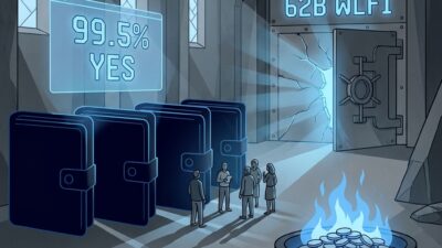 WLFI vota desbloquear 62 mil millones de tokens; cae a mínimo histórico - Imagen