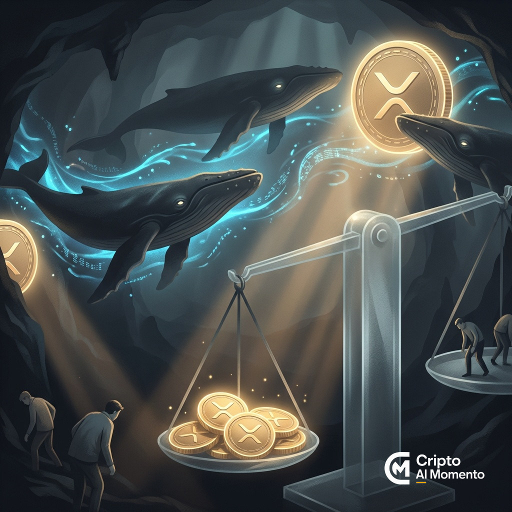 Ballenas acumulan 130 millones de XRP mientras holders de corto plazo se retiran - Imagen destacada