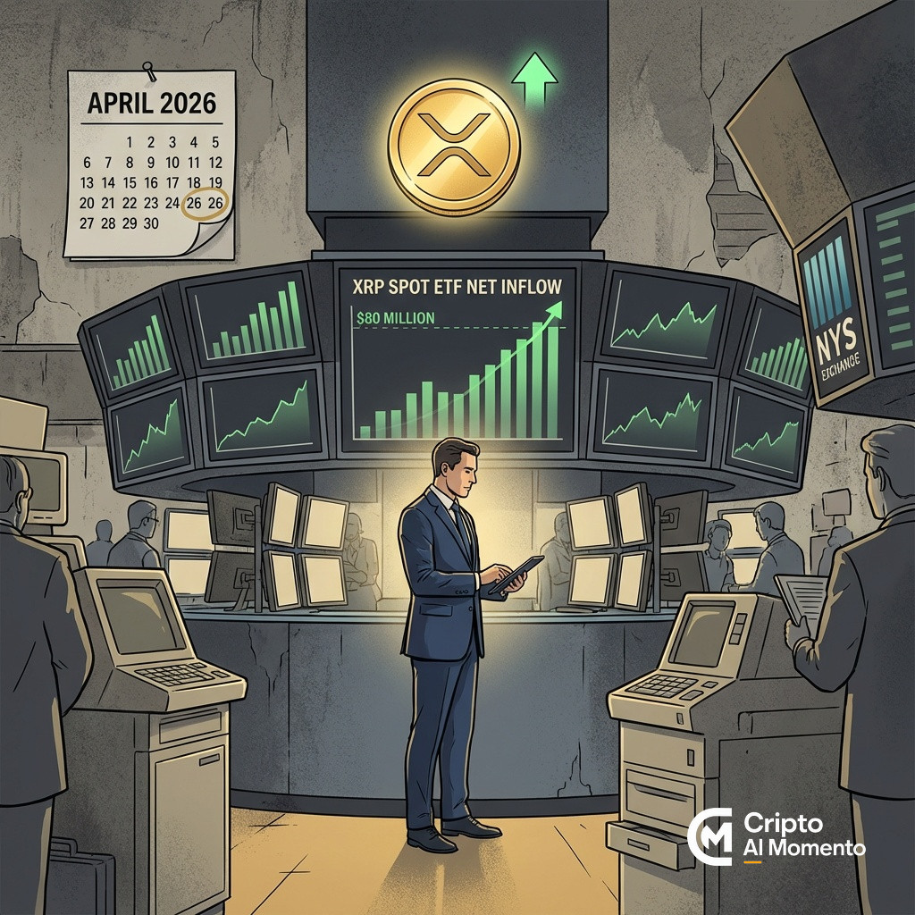 XRP suma 6% en abril con ETFs spot captando $80 millones en tres semanas - Imagen destacada