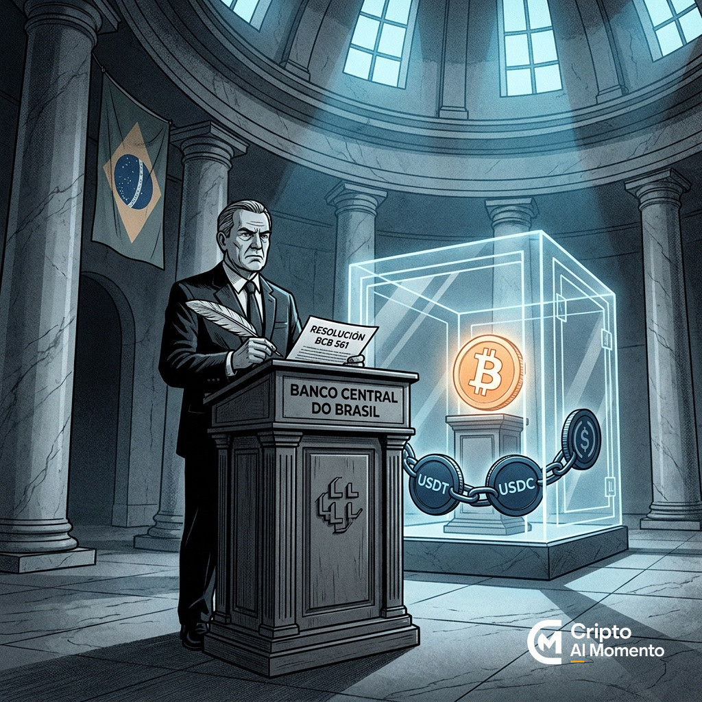 Banco Central de Brasil veda Bitcoin y stablecoins en remesas con Resolución 561 - Imagen destacada