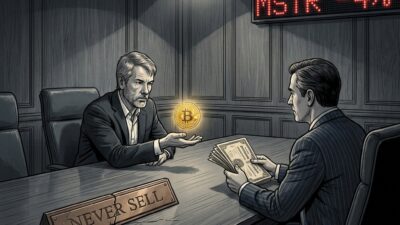 Saylor abre la puerta a vender Bitcoin para dividendos; MSTR cae 4% tras Q1 - Imagen