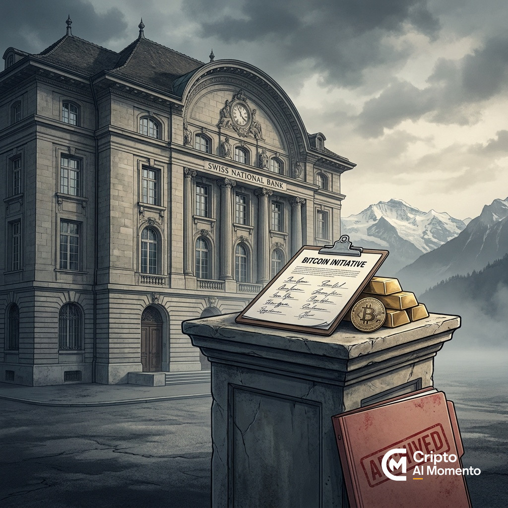 Suiza archiva plan para que el SNB compre Bitcoin: solo reunió 50% de firmas - Imagen destacada