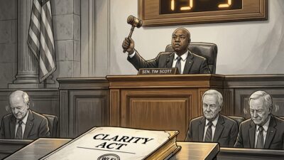 Comité Bancario del Senado aprueba Clarity Act 15-9; bitcoin salta a $82,000 - Imagen
