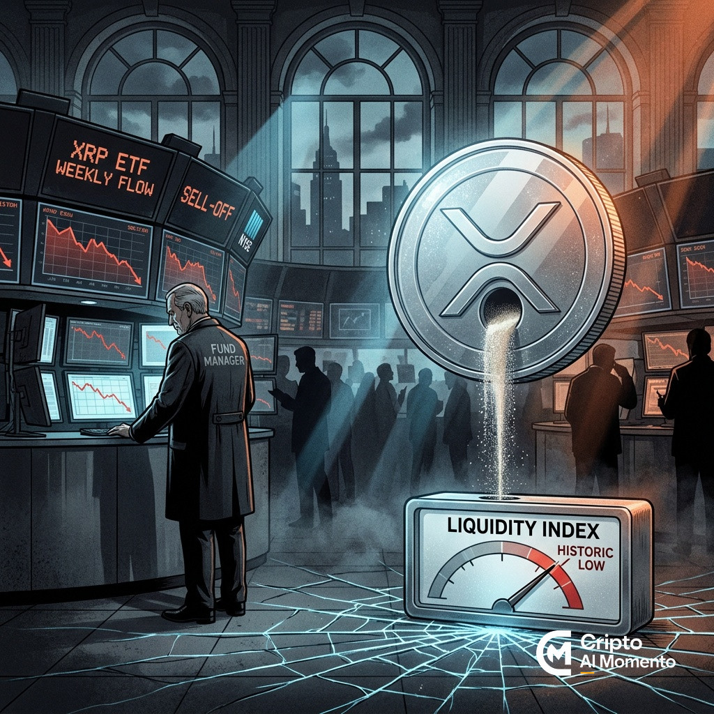 ETFs de XRP rompen racha verde; liquidez en Binance toca mínimo desde 2020 - Imagen destacada